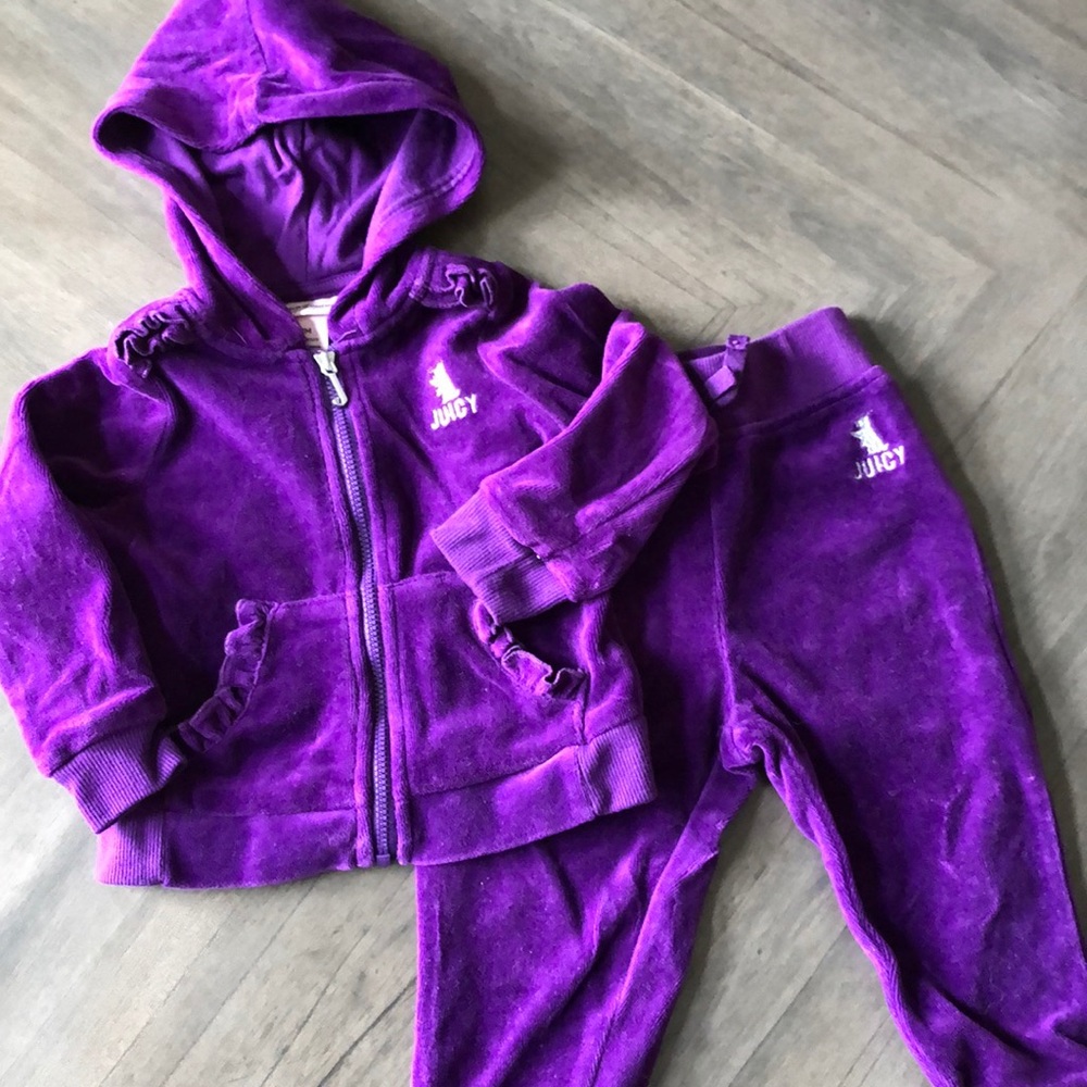 Juicy Couture Purple baby jogging suit